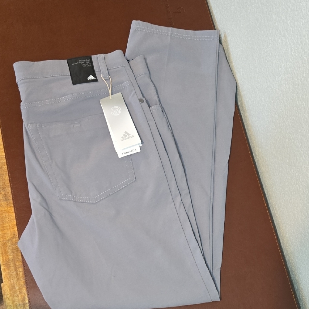 Adidas Golf W33 × L30 Light Gray‎ Tapered Fit Pants